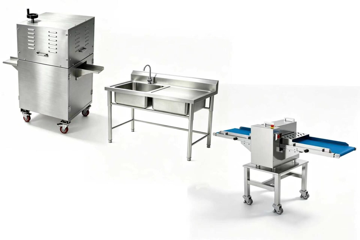 Approved concept visual of processing machine, operator workstation and slicer